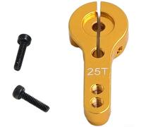 Bras en métal, alliage d'aluminium 25T, bascule de voiture télécommandée pour échelle 1/10, ajustement usiné, construction légère, pièces de loisirs pour jeunes (jaune)