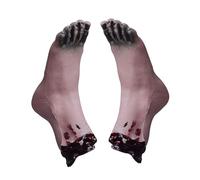 Bras et pieds artificiels d'Halloween - Accessoires ABS effrayants avec mains séparées - Jambes dans des poches en filet - Décorations d'horreur réalistes pour maisons hantées, salles d'évasion, fêtes