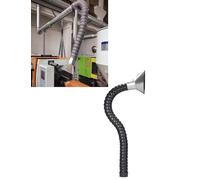 Bras flexible d'extraction de fumées for soudage | Tuyau d'aspiration des poussières avec système de verrouillage | Élimination efficace des fumées for ateliers et(4.3in/110mm,4.9ft/1.5meter)