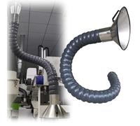 Bras Flexible Pour Hotte d’Aspiration en Acier Inoxydable, Tuyau d’Extraction Articulé Pour Atelier Industriel et Laboratoire(160mmx1m(6.3inx3.3ft))