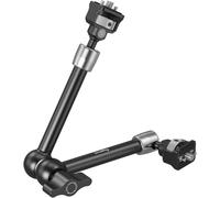 Bras magique 11'' avec vis 1/4""-20 et broches à ressort, capacité de charge de 1,5 kg, double tête sphérique à 360°, design antidérapant pour appareils photo/lumières/moniteurs/micros