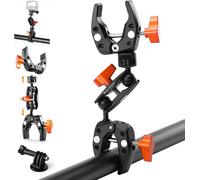 Bras Magique avec 2 Super Clamp Pinces Adaptateur Double Tête Sphérique pour Appareil Photo Caméra Perche Selfie Trépied Caméra d'action Lumière LED Moniteur - MS25