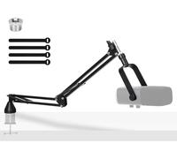 Bras Micro, Bras de Micro à Profil Bas, Support Micro Low Profile Réglable pour Blue Yeti Fifine AM8 k658 Razer Seiren Mini HyperX Rode, Perche de Micro à Profil Bas pour Gaming, Streaming