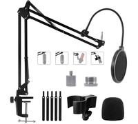 Bras Micro Pied et Support pour Blue Yeti,Yeti Nano,HyperX QuadCast,Elgato Wave,Fifine K658 et Autres Micro,Support de Bureau