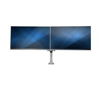 StarTech.com Desk Mount Dual Monitor Arm, Premium Articulating Monitor Arm, up to 27" VESA Mount Displays, Height Adjustable Monitor Mount, Rotating/Swivel/Tilt, Desk Clamp/Grommet, Silver - Easy & Quick Assembly (ARMDUALPS) kit de montage - bras réglable