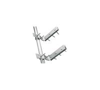 Bras mural - 800932 - Kit fixation parabole - Acier 45x5mm - Pour mâts 25 à 50 - Couleur gris