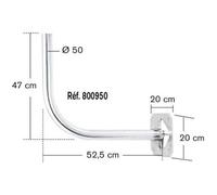 Bras mural - ERARD - 800950 - Zinc blanc - Tube acier à˜ 50 - Composant de montage