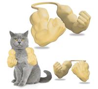 Bras musclé Hulks - Imprimé 3D - Col de chat avec muscles - Cosplay de super-héros - Fournitures de fête d'anniversaire - Accessoires de costume d'Halloween (jaune)
