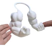 Bras musclé Hulks - Imprimé 3D - Col de chat avec muscles - Cosplay de super-héros pour chaton et chat - Fournitures de fête d'anniversaire - Accessoires de costume d'Halloween (blanc)