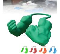 Bras musclés créatifs for Chat, imprimés en 3D, Bras musclés for Chat, poings serrés, for fête d'anniversaire, Accessoires de Costume d'halloween(Green)