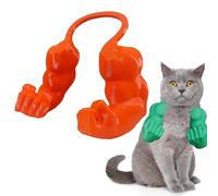 Bras Musclés de Chat, Figurine Drôle en Résine Imprimée 3D avec Bras Musclés, Jouet Interactif pour Chaton pour Halloween et Anniversaires (Orange)
