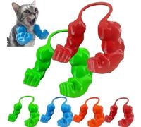 Bras Musclés for Chats, Bras Musclés Créatifs for Chats, Bras De Cou De Chat Géant Et Fort, Imprimé en 3D, Costume De Chat d'halloween, Chaton Drôle, Super-Héros, Accessoires De Cosplay(Green+Red)