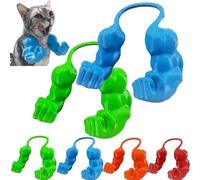 Bras Musclés for Chats, Bras Musclés Créatifs for Chats, Bras De Cou De Chat Géant Et Fort, Imprimé en 3D, Costume De Chat d'halloween, Chaton Drôle, Super-Héros, Accessoires De Cosplay(Blue+Green)