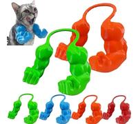 Bras Musclés for Chats, Bras Musclés Créatifs for Chats, Bras De Cou De Chat Géant Et Fort, Imprimé en 3D, Costume De Chat d'halloween, Chaton Drôle, Super-Héros, Accessoires De Cosplay(Green+Orange)