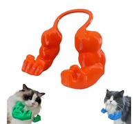 Bras musculaire pour chat - Imprimé 3D - Col de chat avec muscles - Costume d'Halloween amusant - Accessoires de déguisement de super-héros pour chaton, chat, fête d'anniversaire (orange)