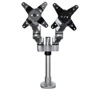 StarTech.com Desk Mount Dual Monitor Arm, Premium Articulating Monitor Arm, up to 27" VESA Mount Displays, Height Adjustable Monitor Mount, Rotating/Swivel/Tilt, Desk Clamp/Grommet, Silver - Easy & Quick Assembly (ARMDUALPS) kit de montage - bras réglable