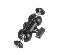 Bras professionnel multifonction à tête sphérique double adaptateur à bille avec trou de vis de 1/4" pour caméra moniteur flexible