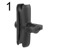 Ram Mount Medium / 3", bras à double prise Noir Noir