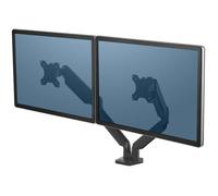 Fellowes Support double écran Platinum – 2x32" (9 kg/écran) – Réglable, VESA, USB x2 – Noir