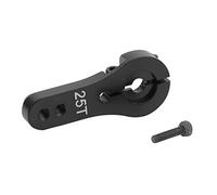 Bras Servo RC, 25mm 25T servo Corne servo Demi-Dents Accessoire pour Futaba/Ace RC (Noir)