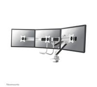 Neomounts NM-D775DX3 - Kit de montage - pleine action - pour 3 écrans LCD - aluminium - blanc - Taille d'écran : 17"-24" - pinces montables, oeillet, montrable sur bureau Blanc G