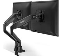 Bras-support pour écrans d’ordinateur de bureau - bras pour écran double avec mouvement à ressort - compatible avec écrans VESA de 17 à 32 pouces