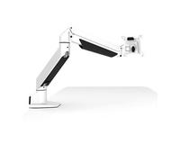 Bras telescopique articulé pour les moniteur / ecrans VESA Blanc - Kit de montage (fixation par pince pour bureau, bras pour moniteur, support de