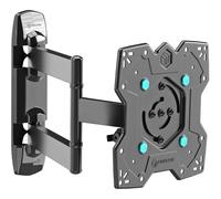 Bras Tv Mural Articulé Pour 17-43 Pouces Ecran, Accroche Tv Mural Poids De 35 Kg - Fixation Murale Tv Vesa 100X100-200X200, Support Mural Tv Plein Mouvement M4Sr-B Noir