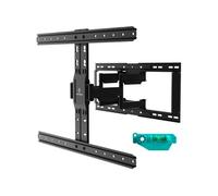 ONKRON Bras TV Mural Articulé pour 32" - 90" TV, Accroche TV Mural Universel Poids de 50 kg - Fixation Murale TV VESA 200x200-600x400/Support Mural TV Orientable et Inclinable Pivotant SM6-B Noir