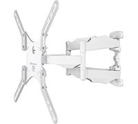 Bras Tv Mural Articulé Pour 37-70 Pouces, Accroche Television Murale Poids De 36,4 Kg, Support Mural Tv Orientable Vesa 100X100-400X400, Support Television Mouvement Complet Blanc M5-W