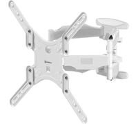 Bras Tv Mural Articulé Pour 37-70"" Tv, Support Tv Mural Poids De 36,4 Kg - Accroche Television Mural Vesa 100X100-400X400/Support Television Mural Pivotant Inclinable Orientable M5-W Blanc