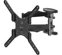 Bras Tv Mural Articulé Pour 40"" - 75"" Tv, Fixation Murale Tv Poids De 45,5 Kg - Accroche Television Mural Vesa 200X100-600X400/Support Mural Tv Orientable Et Inc Ble Pivotant M6L-B Noir