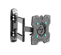 ONKRON Bras TV Mural Articulé pour 17-43 Pouces Ecran, Accroche TV Mural Poids de 35 kg - Fixation Murale TV VESA 100x100-200x200, Support Mural TV Plein Mouvement M4SR-B Noir