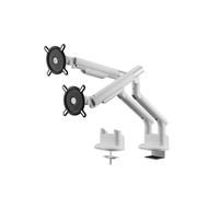 Bras Universel Double Moniteur One for All - 13 à 35 Pouces - VESA 75/100 mm - Réglage de la Hauteur - Inclinaison (80°), Pivotement (180°) et Rotation (360°) - 9 kg par écran - Blanc (DM7220)