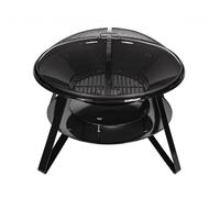 Somagic Brasero Rond Acier, Noir