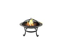 Brasero à bois Acier Ø 75.5 x H57 cm Chauffage Extérieur Terrasse BBQ COLLECTION
