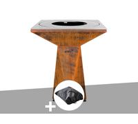 Brasero Artiss G1 Basic Corten + Housse De Protection Multicolore