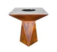 Brasero g1 corten plaque de cuisson acier inoxydable alimentaire - artiss