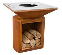 Brasero g2 corten plaque de cuisson acier inoxydable alimentaire - artiss