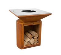 Brasero Artiss G2 Corten Plaque De Cuisson Acier Inoxydable Alimentaire Multicolore