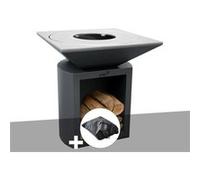 Brasero g2 graphite plaque de cuisson acier inoxydable alimentaire + housse de p