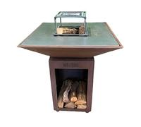 Brasero Auvergnat Corten Bois Carre 62 Simple Cuve