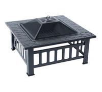 Brasero avec couvercle anti braise ""Flaméo"" - Noir