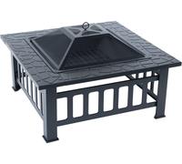 Brasero barbecue 3 en 1 avec couvercle anti braise "Flaméo" - Noir