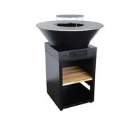 Brasero barbecue Ø81,5cm avec grille de cuisson et espace de rangement
