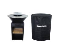 Brasero barbecue Ø81,5cm avec grille de cuisson, stockage bois et housse MOMBACHO