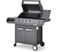 - Barbecue Emma Gun Metal 4 Feux + 1 Side - FlexiGrill - Surface de cuisson 64 x 41,5 cm - 15,1 kW
