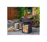 Braséro Barbecue Premium > 85 cm avec plaque de cuisson et range bois-85 --85 --Braséro seul-85 Cook King