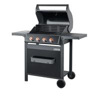 BRASERO - Barbecue SPRING II 4 Feux - Surface de cuisson mixte - 1/4 plaque Fonte - 3/4 grille Fonte - 4 Brûleurs à gaz - Puissance de 12,6 kW - Jusqu'à 12 convives