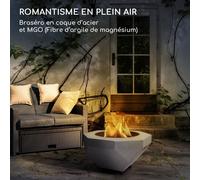 Braséro blumfeldt Diamond avec grill MGO & bac en acier et pare-étincelles